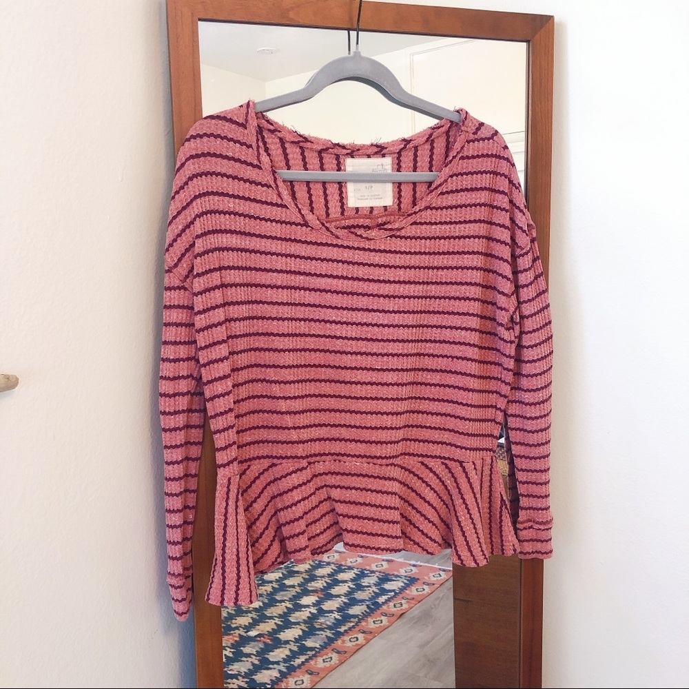 We The Free // Small // cozy stripped long sleeve
